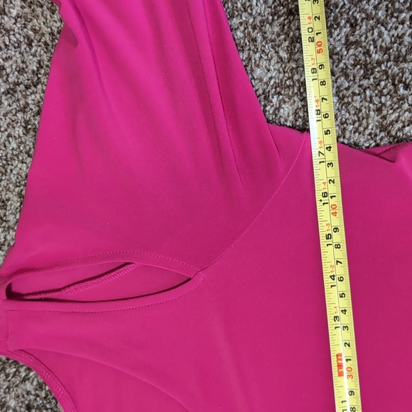 Sympli Dress Asymmetrical Hem Shoulder Cut Out Pink Size 6 - Picture 4 of 9